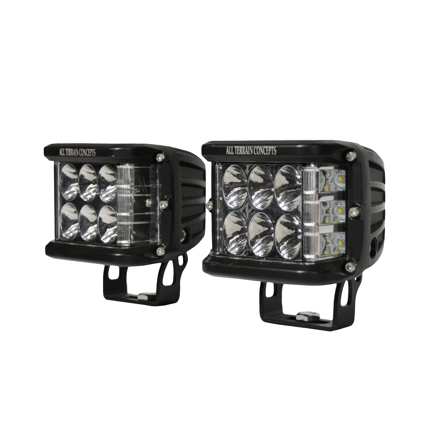 All Terrain Concepts Side Shooter Pods 6 CREE LEDs Black