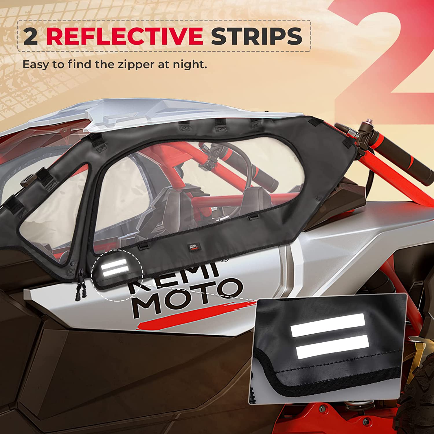 Kemimoto Maverick X3/MAX Full Windshield Set Front Rear Soft Door