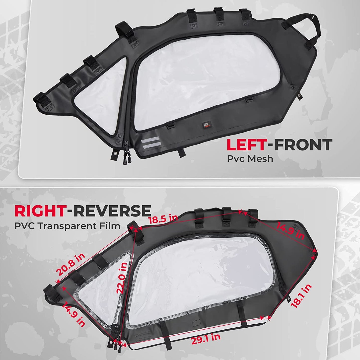 Kemimoto Maverick X3/MAX Full Windshield Set Front Rear Soft Door