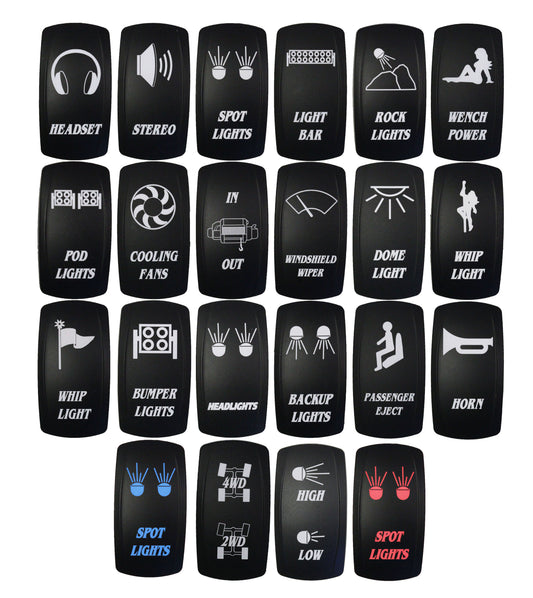 ModQuad Laser Engraved Rocker Switch for UTV Accessories