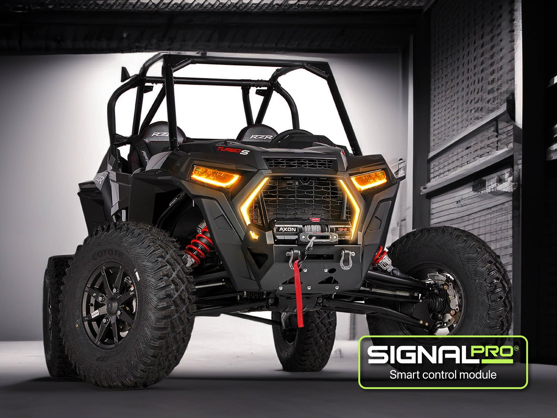 WD Electronics Polaris RZR Turbo S Signal Pro Combo Fang Lights & Sequential Turn Signal Kit 2018-2022