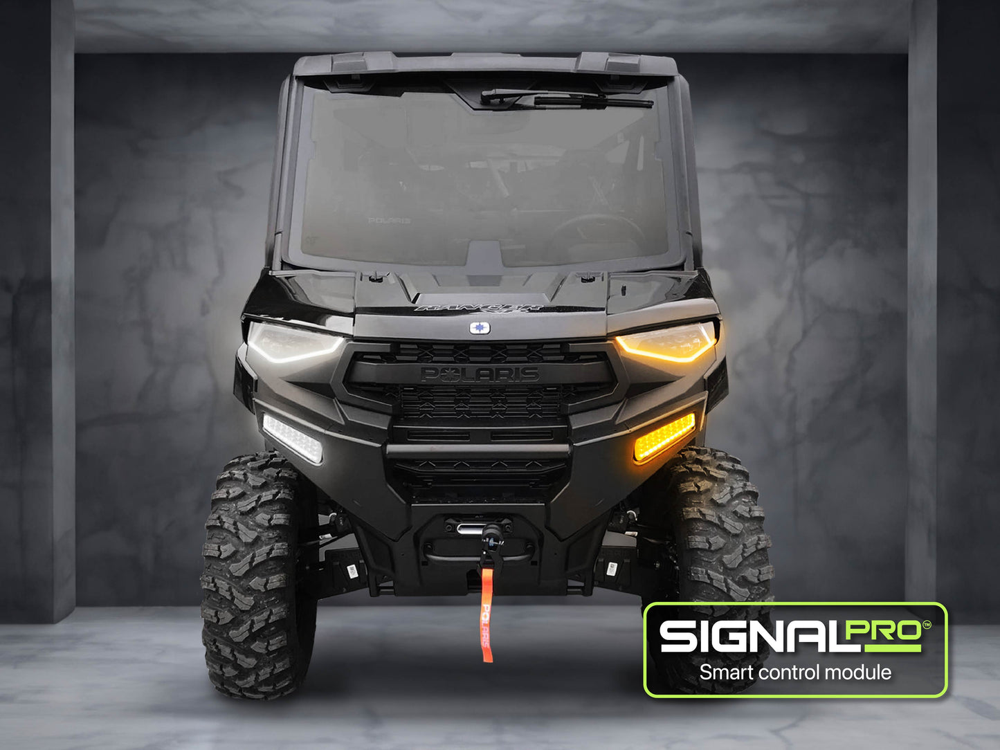 WD Electronics Signal Pro Combo Auxiliary Lights & Sequential Turn Signal Kit for 2018+ Polaris Ranger XP 1000 Northstar