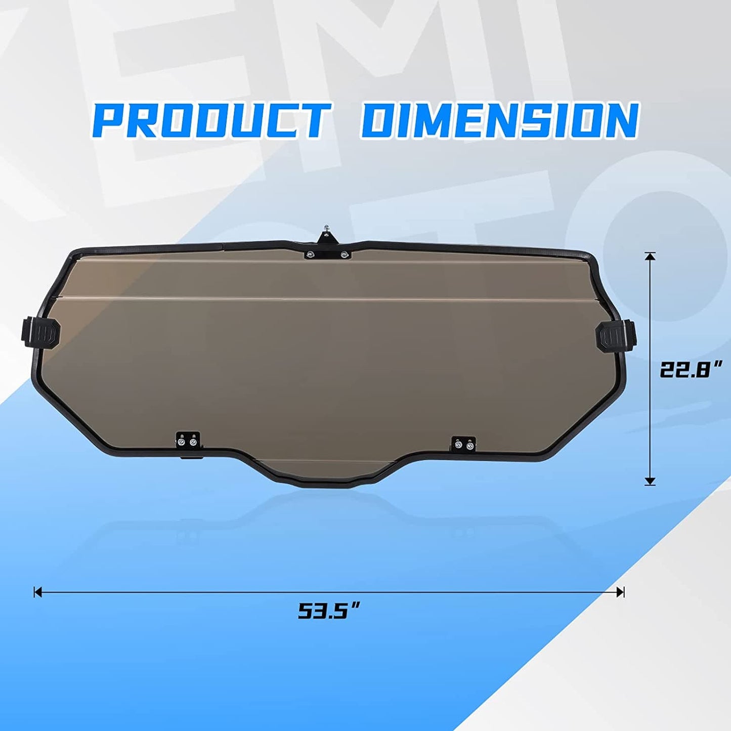 Kemimoto Rear Windshield High Light Transmittance for Honda Talon 1000X/1000R