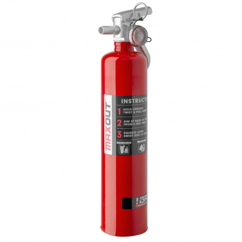 3" Fire Extinguisher Mount W/ Red H3R MaxOut 2.5LB Fire Extinguisher