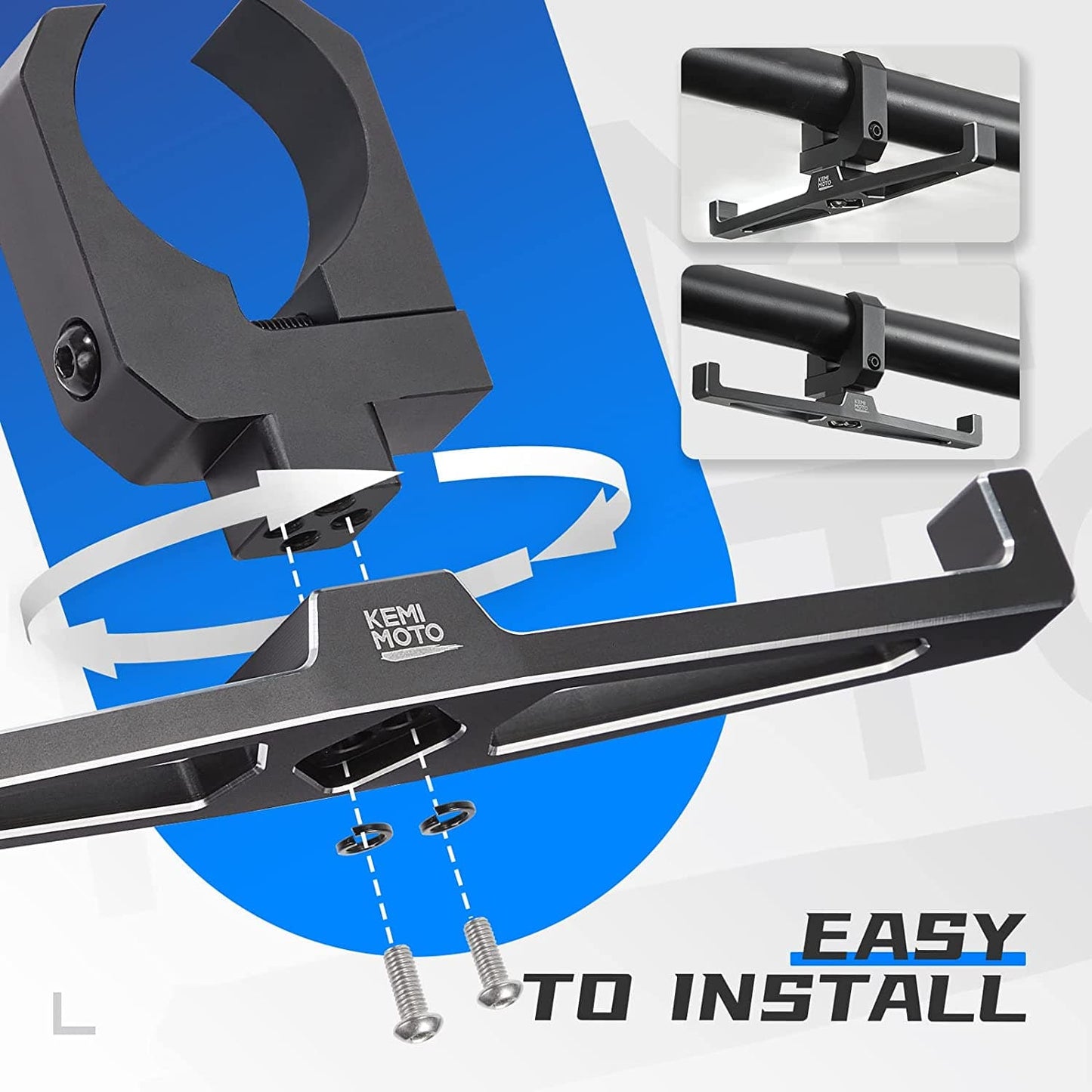 Kemimoto UTV Headset Hanger Helmet For 1.5"-2" Roll Cage