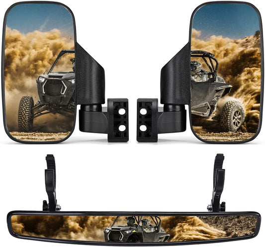 Kemimoto Convex Design Side Mirrors Set for Can‑Am Commander