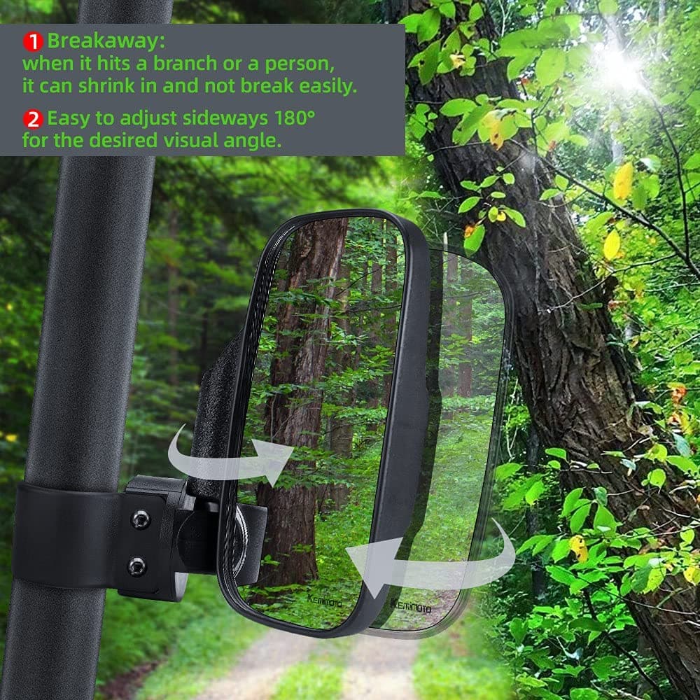 Kemimoto Convex Design Side Mirrors Set for Can‑Am Commander