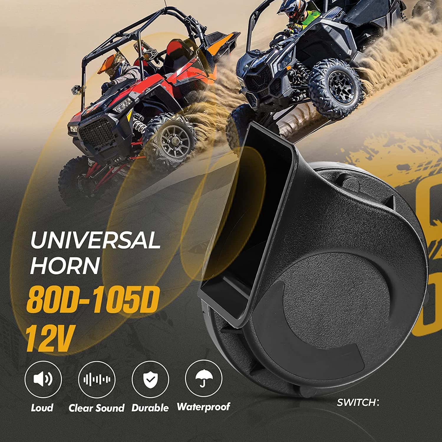 Kemimoto Universal UTV Turn Signal Kit & 105D Horn