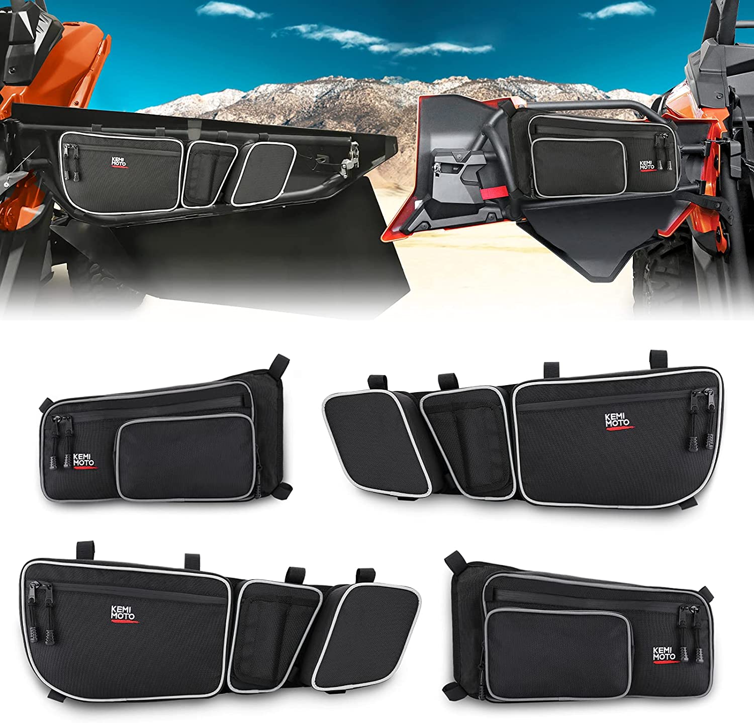 Kemimoto Rear Storage & Door Bags for Can‑Am Maverick X3 Max