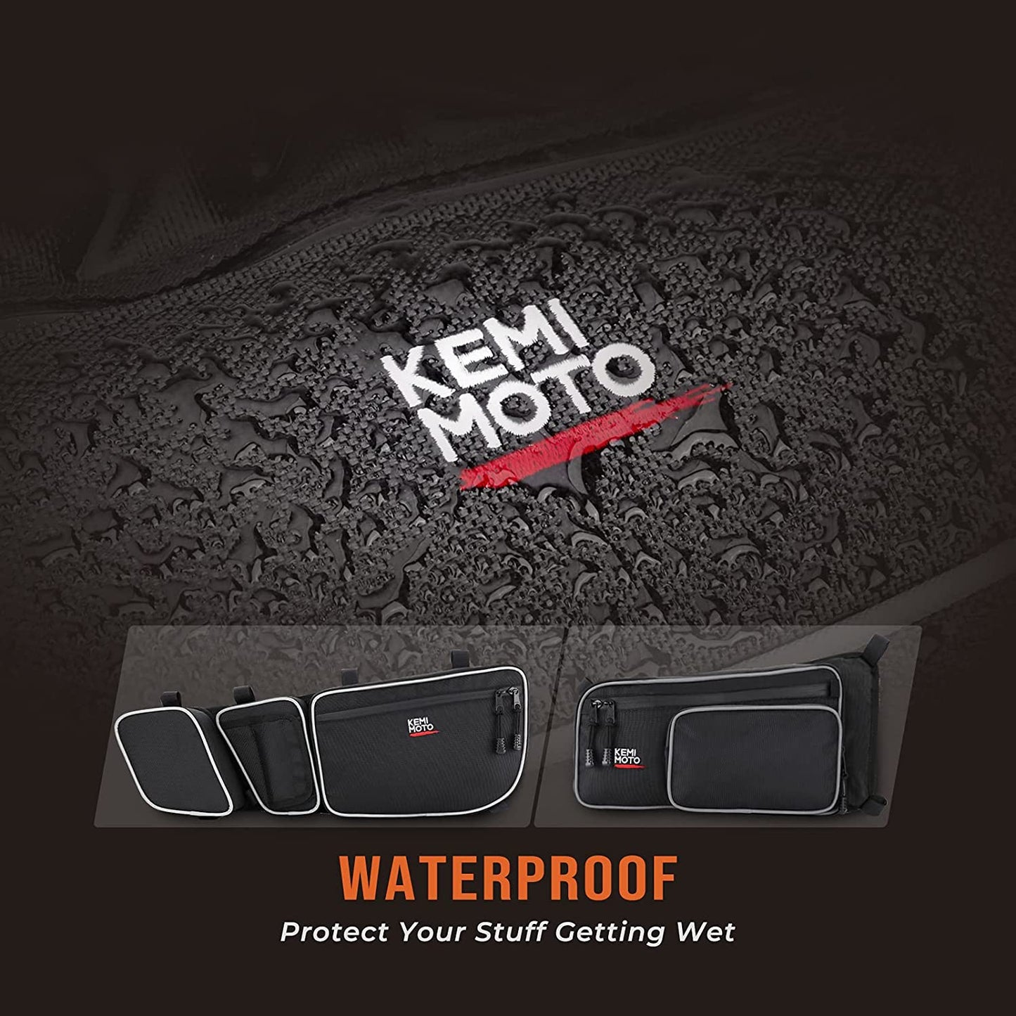 Kemimoto Rear Storage & Door Bags for Can‑Am Maverick X3 Max