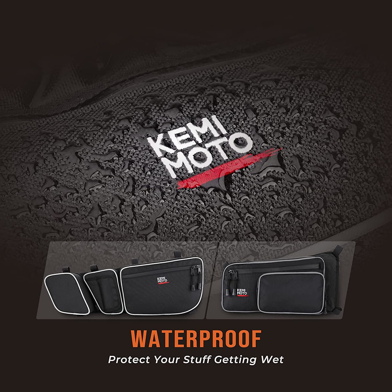 Kemimoto Rear Storage & Door Bags for Can‑Am Maverick X3 Max