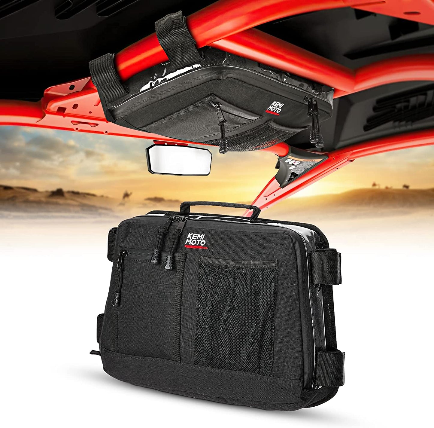 Kemimoto Roof Storage Bags 60L for Can‑Am Maverick X3