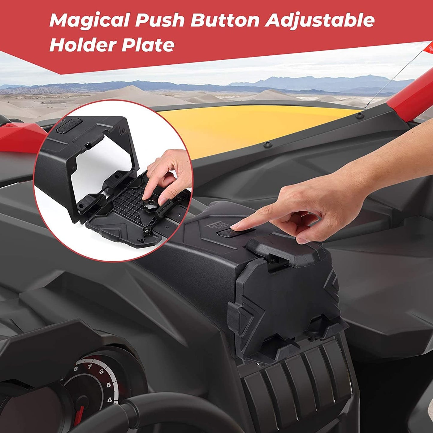 Kemimoto Tablet Holder With Storage Box For Can‑Am X3/Max