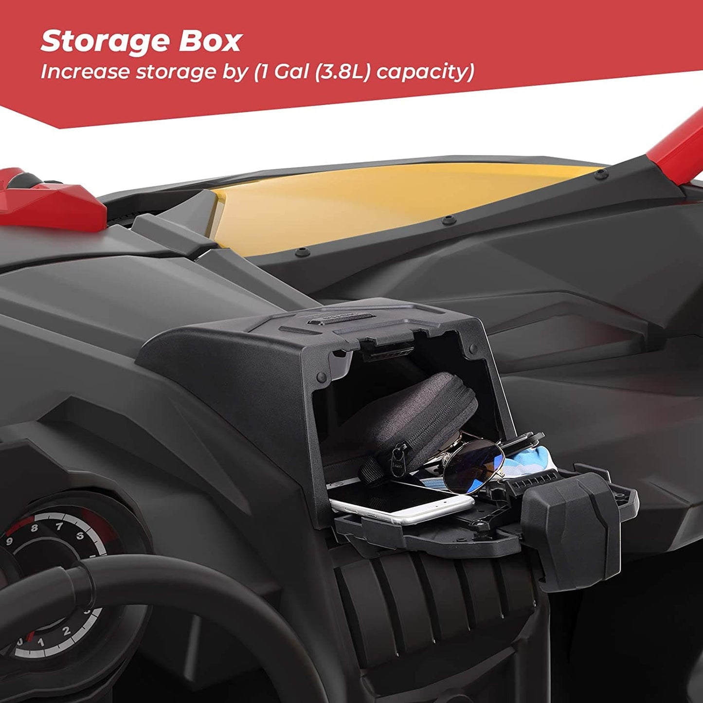 Kemimoto Tablet Holder With Storage Box For Can‑Am X3/Max