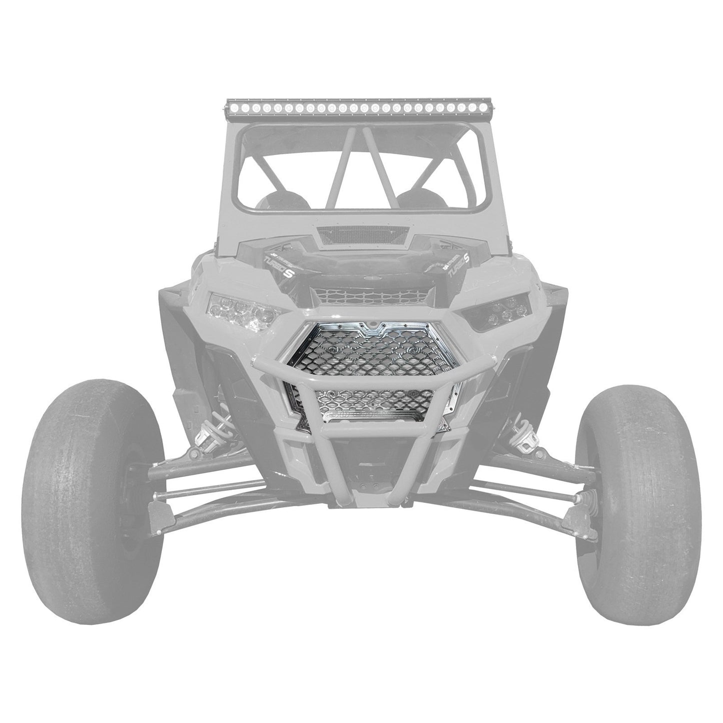 CNC Billet Aluminum Grill with Bumper Notch for RZR XP1000