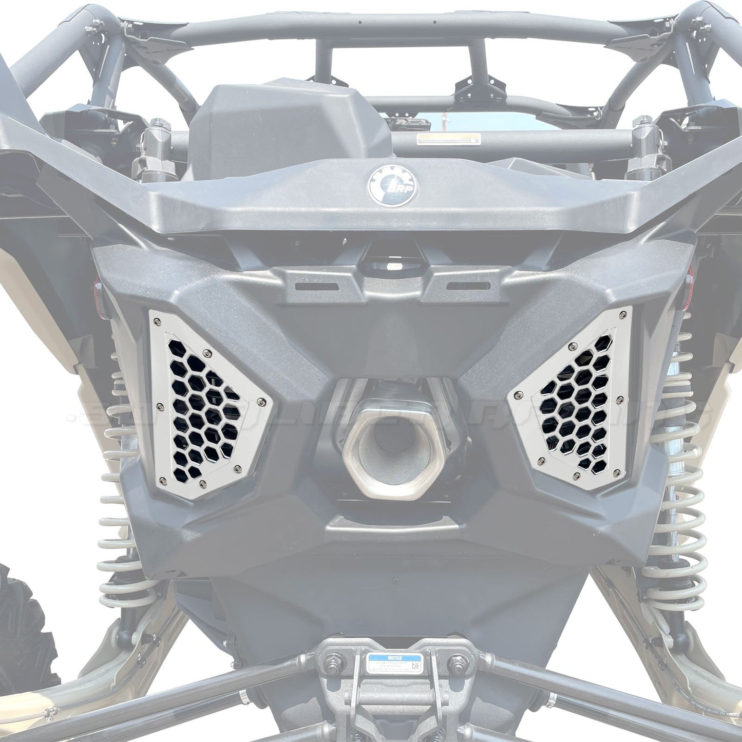 Custom CNC Billet Aluminum Rear Grille Bezels for Can‑Am X3
