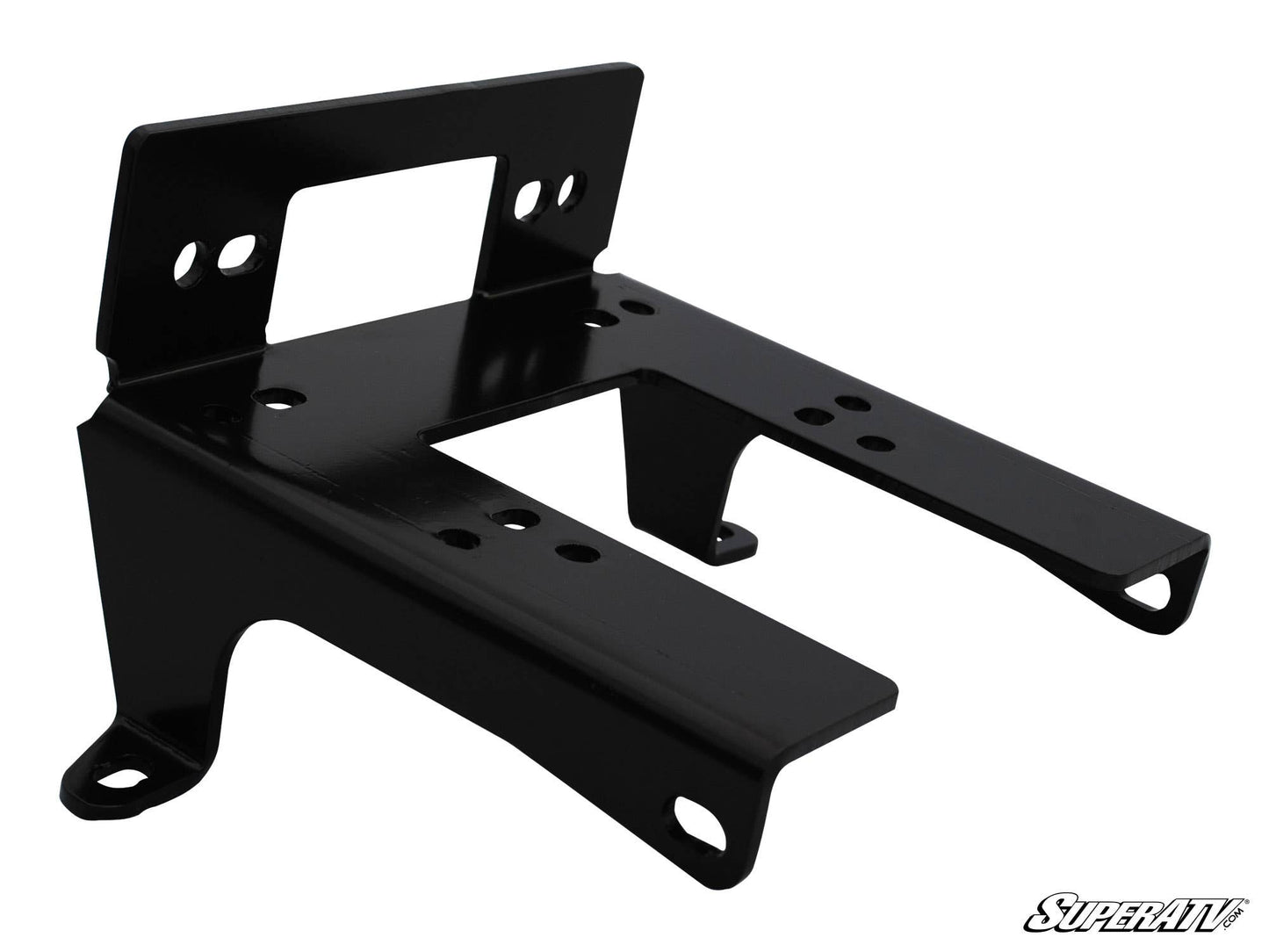SuperATV Winch Mounting Plate Powder‑Coated Steel for Can‑Am Commander