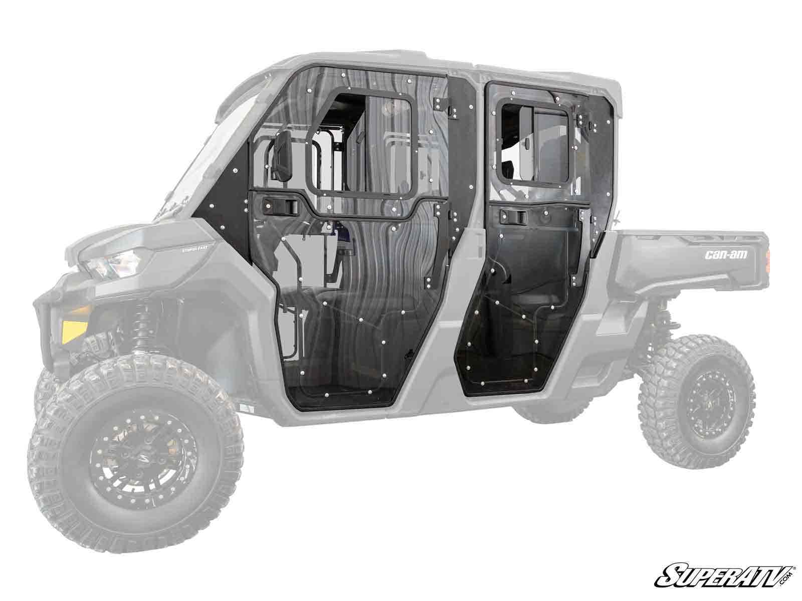 Can‑Am Defender MAX HD9 Cab Enclosure Doors – Secure Seal Polycarbonate