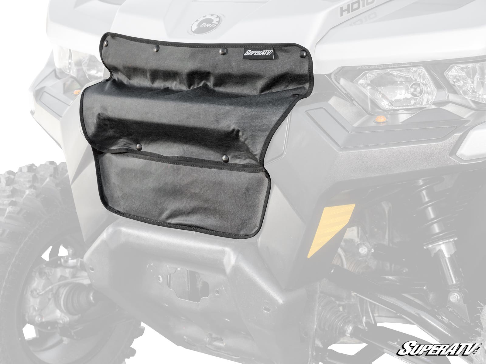 SuperATV Can‑Am Defender Grille Cover PVC‑Backed Polyester Winter Warmth