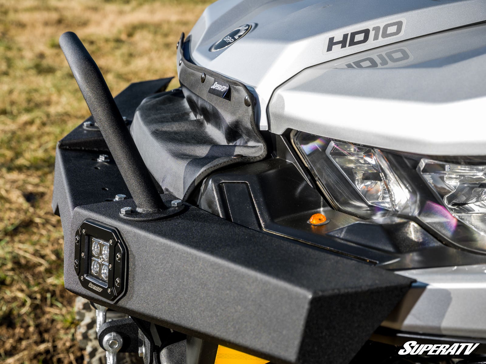 SuperATV Can‑Am Defender Grille Cover PVC‑Backed Polyester Winter Warmth
