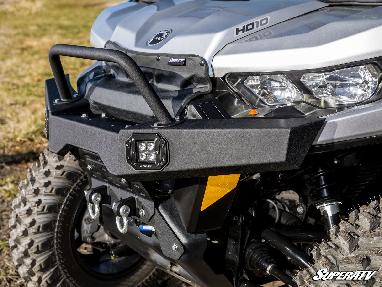 SuperATV Can‑Am Defender Grille Cover PVC‑Backed Polyester Winter Warmth