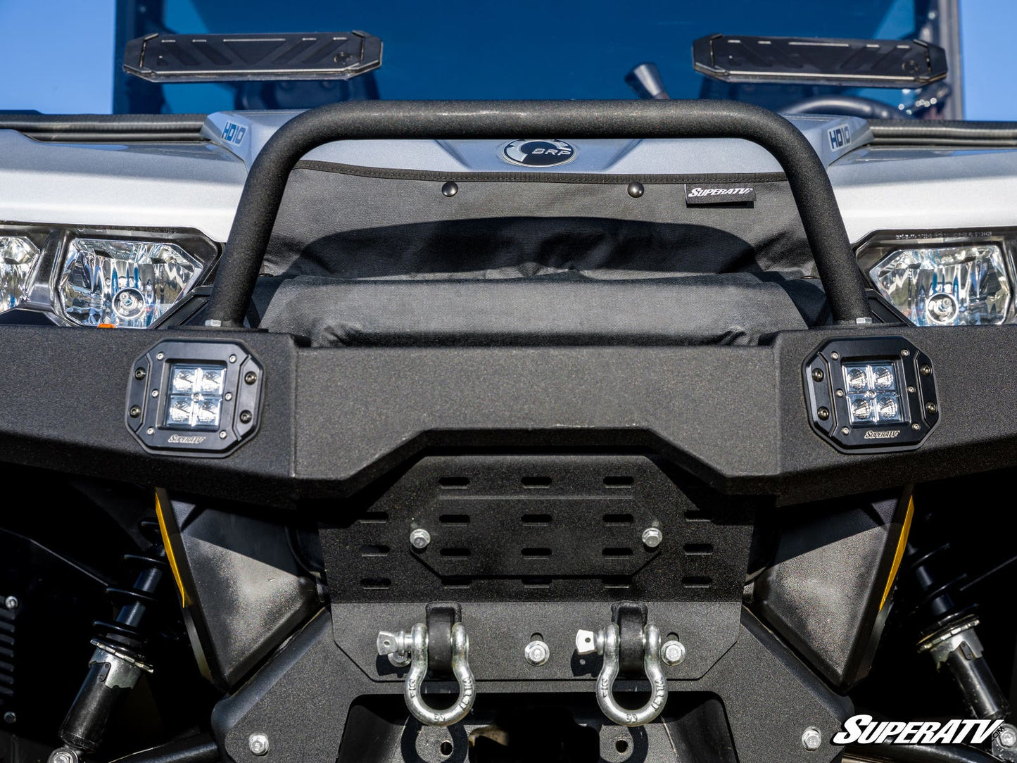 SuperATV Can‑Am Defender Grille Cover PVC‑Backed Polyester Winter Warmth