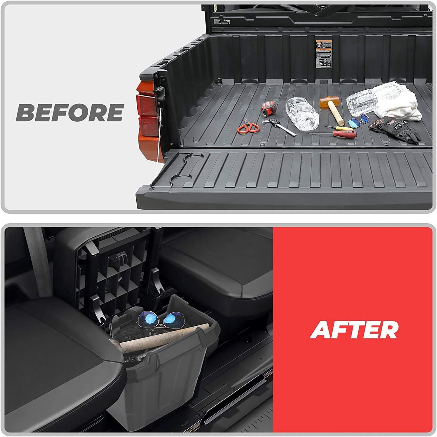 Kemimoto Underseat Storage Bin 2 Gal for Can-Am Defender