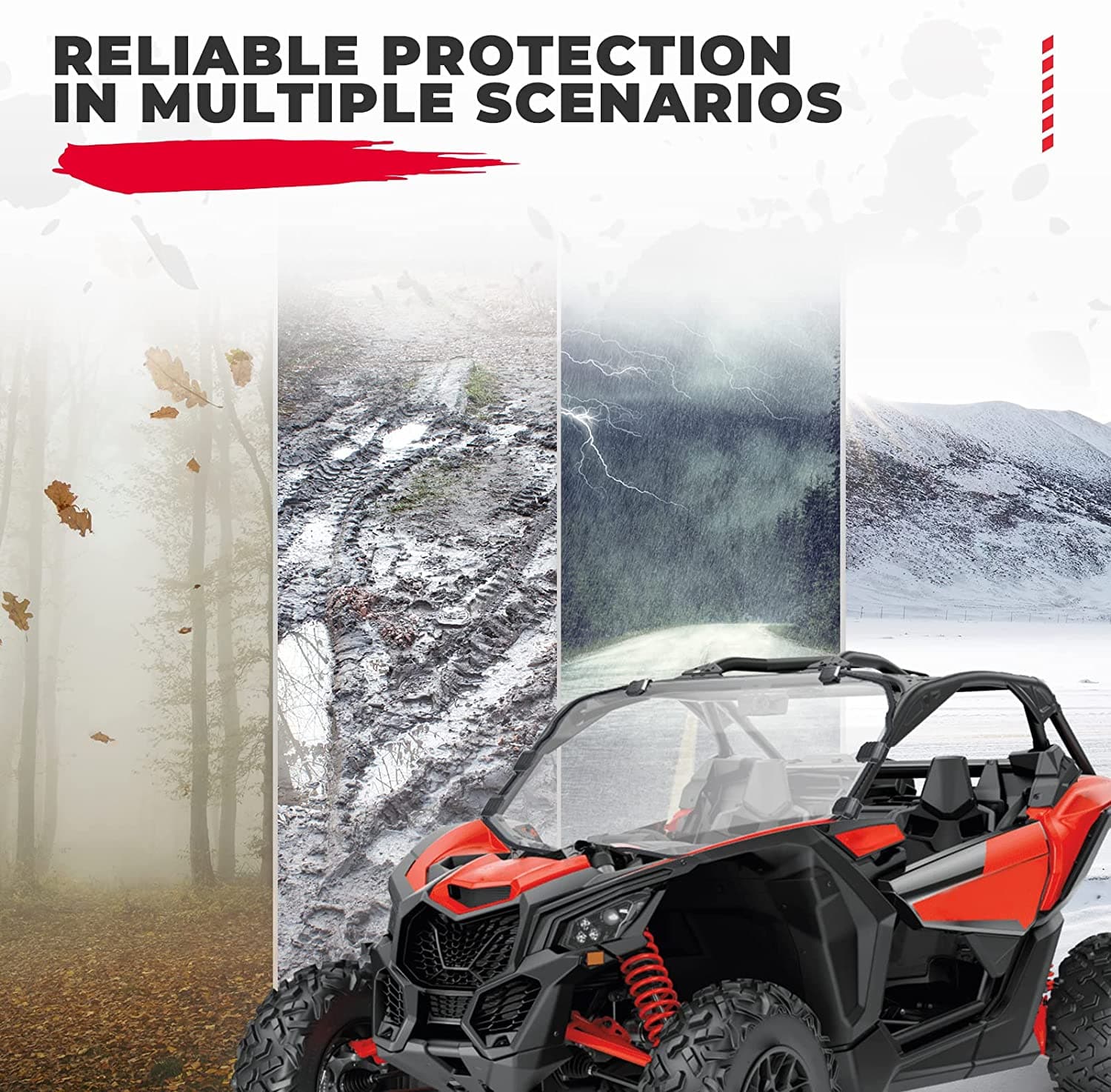 Kemimoto Full Windshield for Can‑Am Maverick X3 / X3 Max
