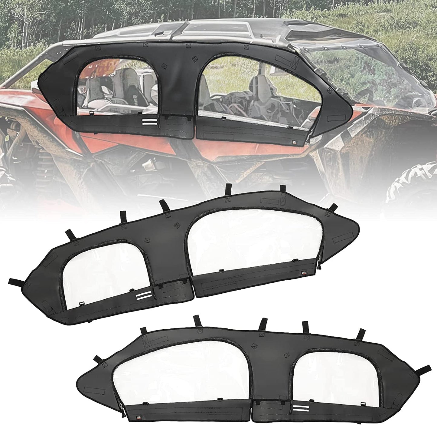 Kemimoto Maverick X3/MAX Full Windshield Set Front Rear Soft Door