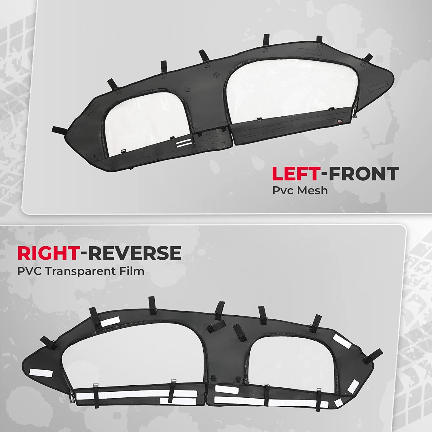Kemimoto Maverick X3/MAX Full Windshield Set Front Rear Soft Door