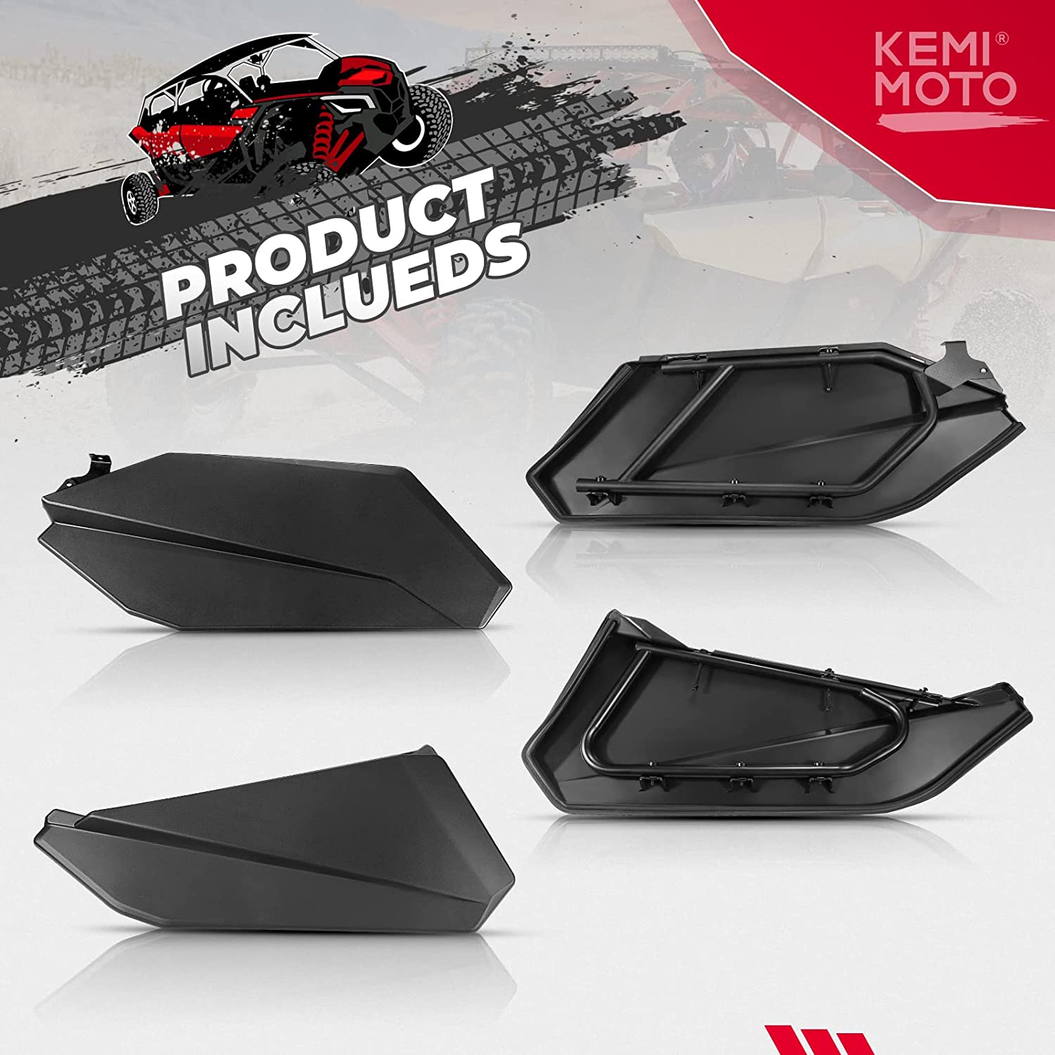KEMIMOTO Lower Doors & Fender Flares for Can‑Am Maverick X3
