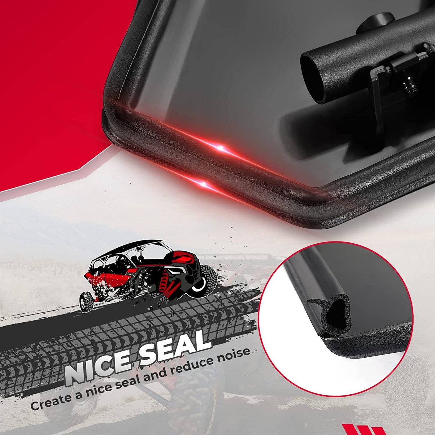Kemimoto Soft Enclosure Door Inserts for Can‑Am Maverick X3 Max