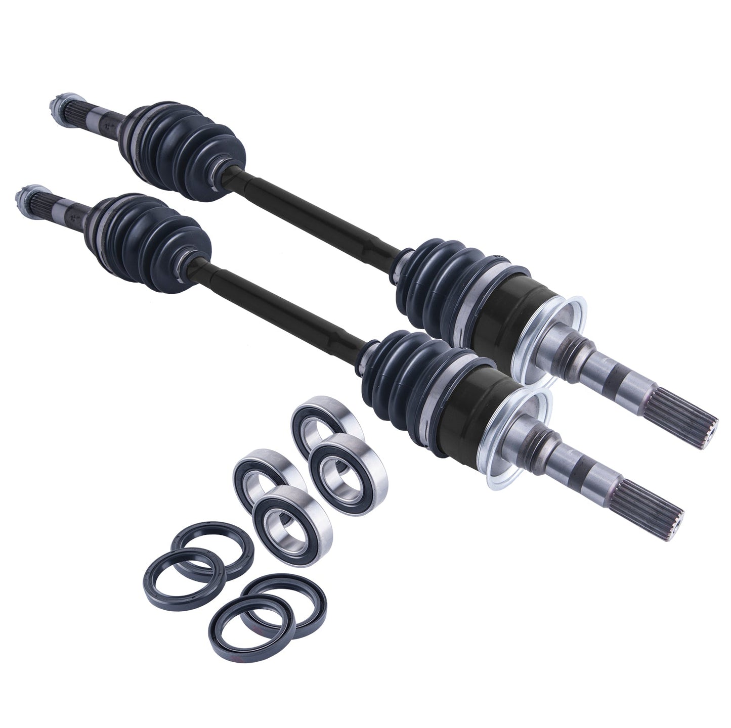 4XPRO Heavy Duty Front Axles and Wheel Bearing Set