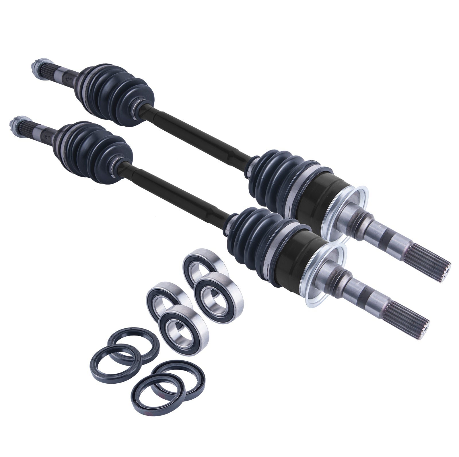 4XPRO Heavy Duty Front Axles and Wheel Bearing Set