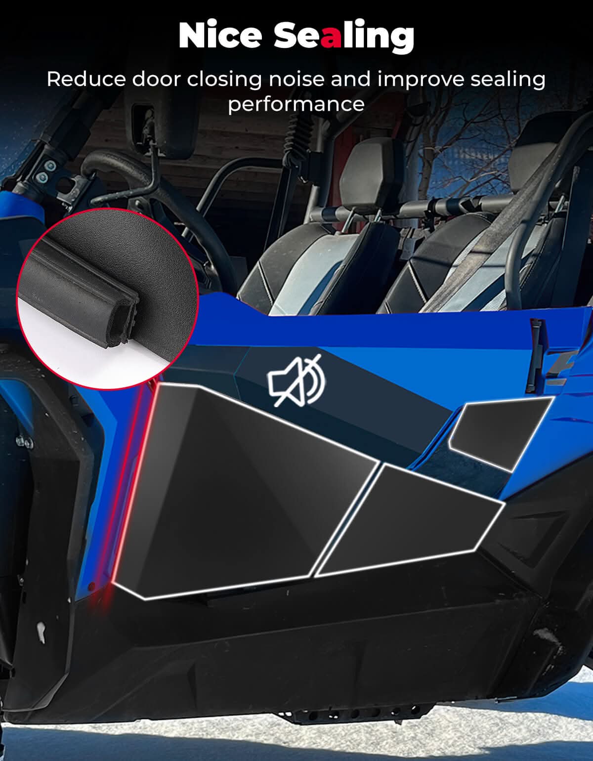 Kemimoto Lower Door Inserts for CFMOTO ZForce 500/800/1000