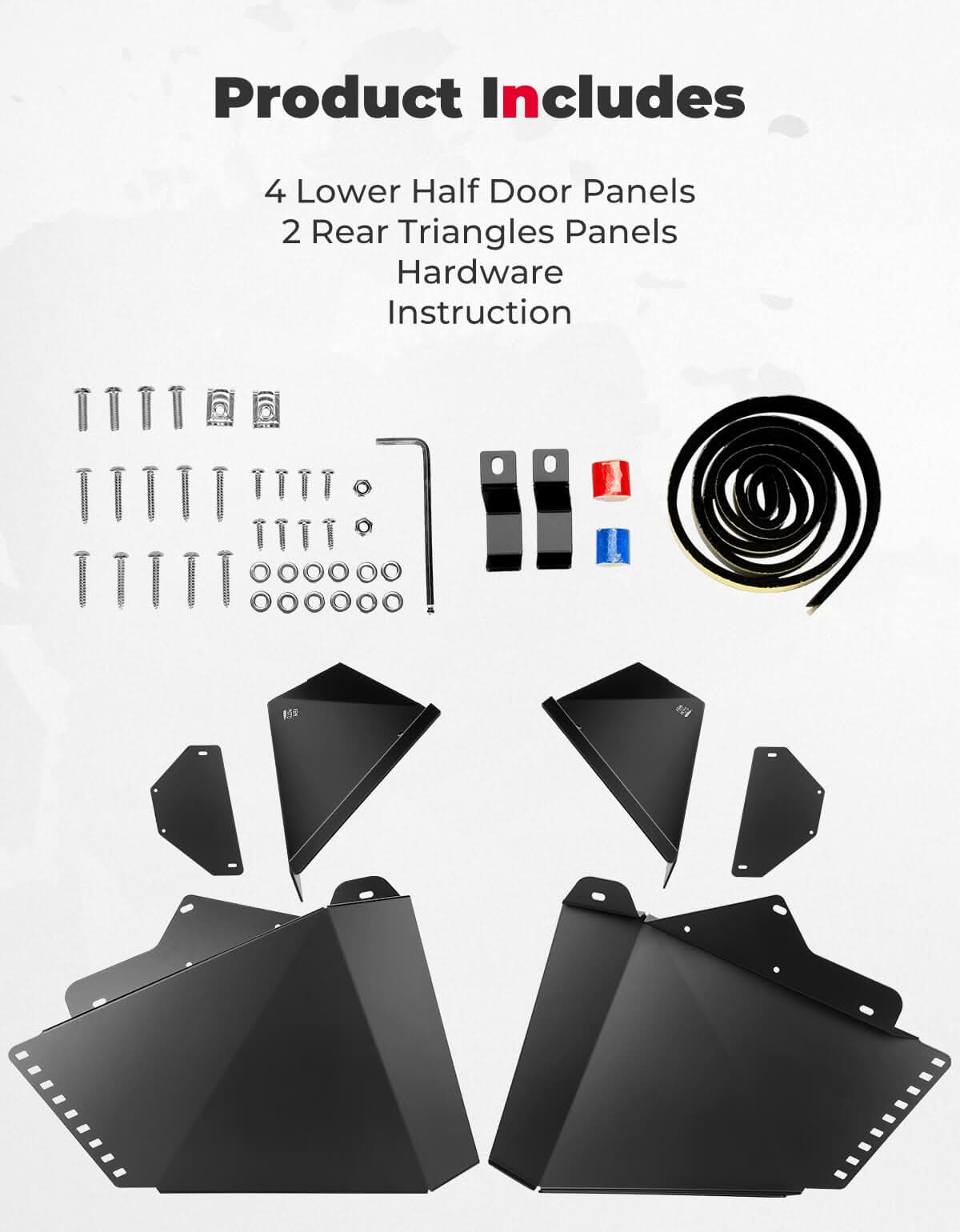 Kemimoto Lower Door Inserts for CFMOTO ZForce 500/800/1000