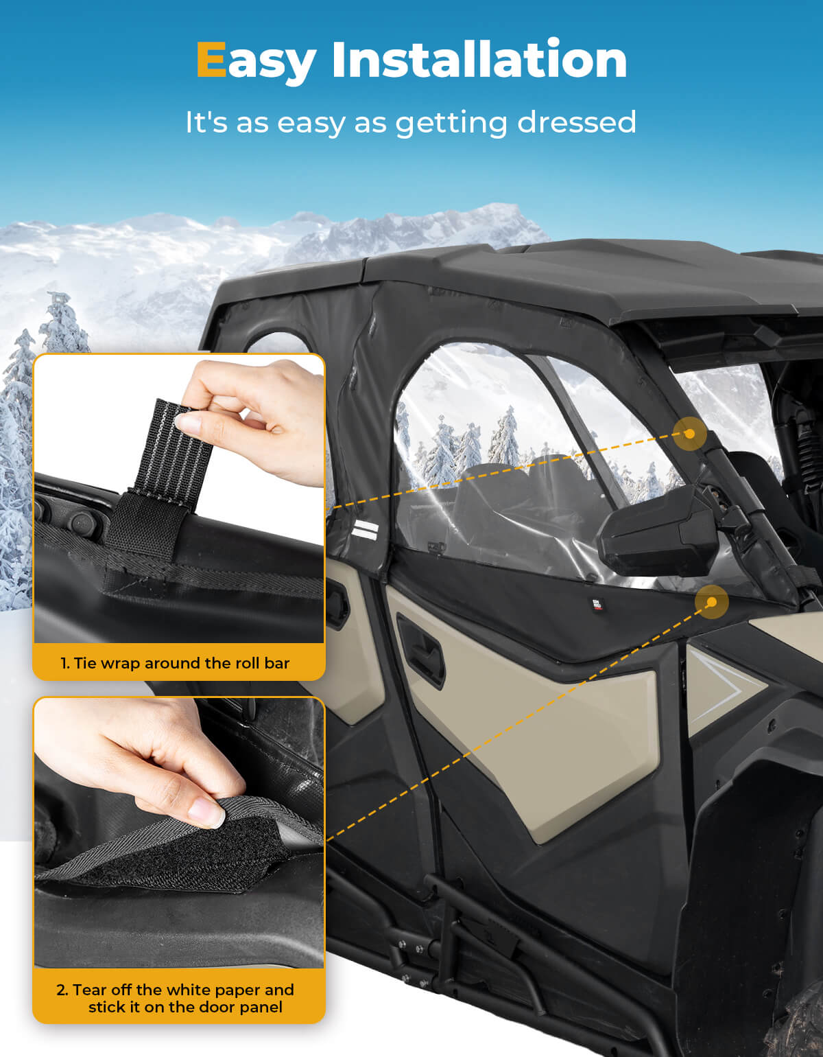 Kemimoto Soft Cab Enclosure for CFMOTO ZForce 950 2024+