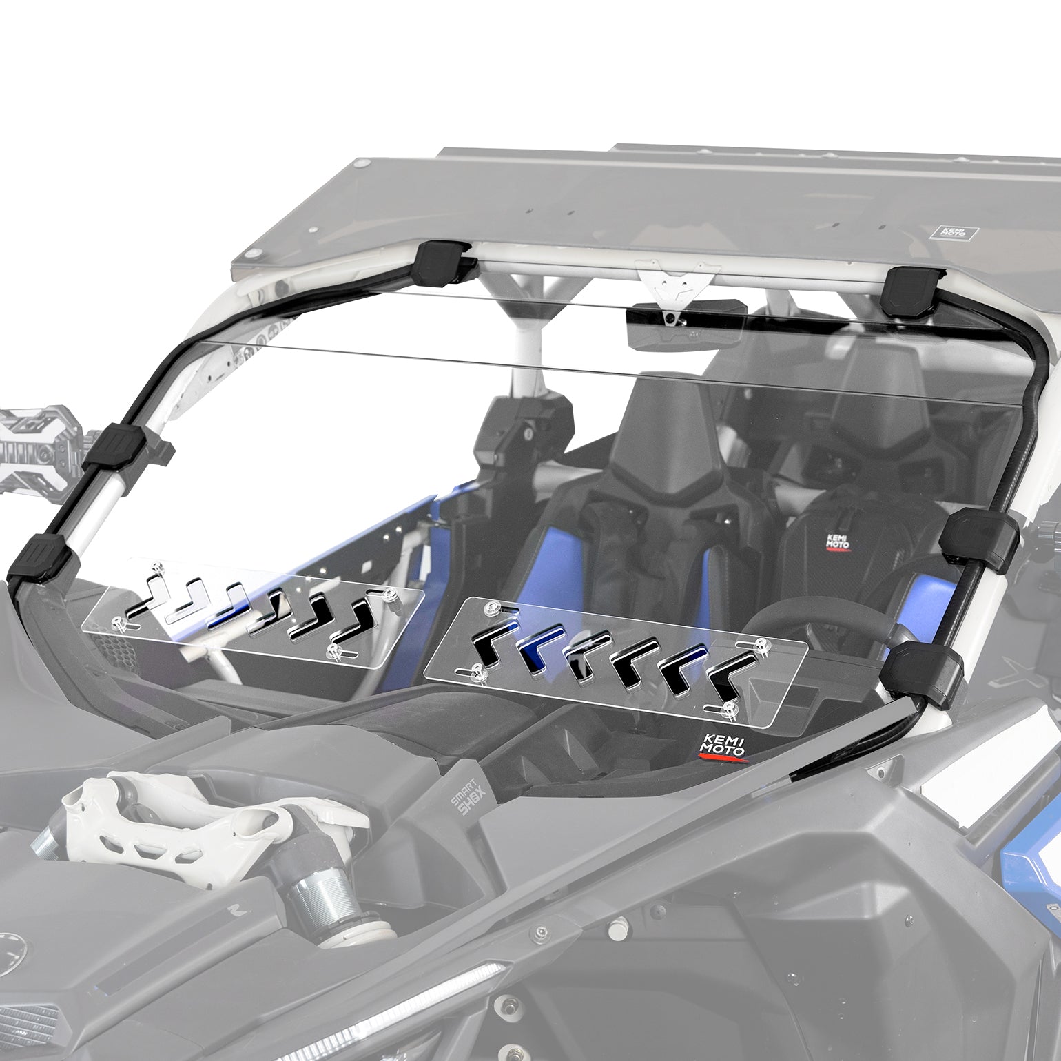 Kemimoto Front Windshield with Sliding Vents for Can‑Am Maverick X3
