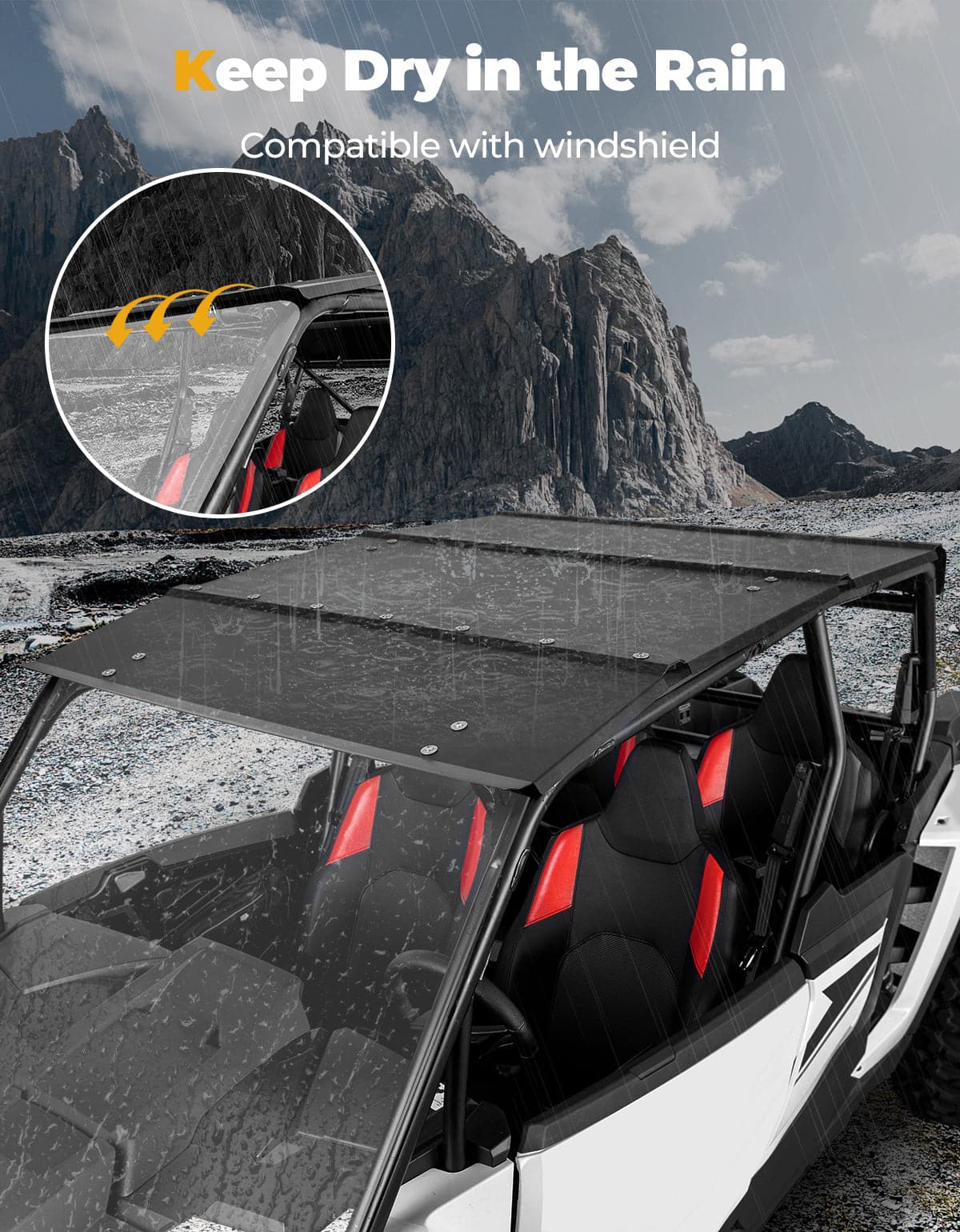 Kemimoto Aluminum Roof for Polaris RZR XP 4 1000 2024-2025
