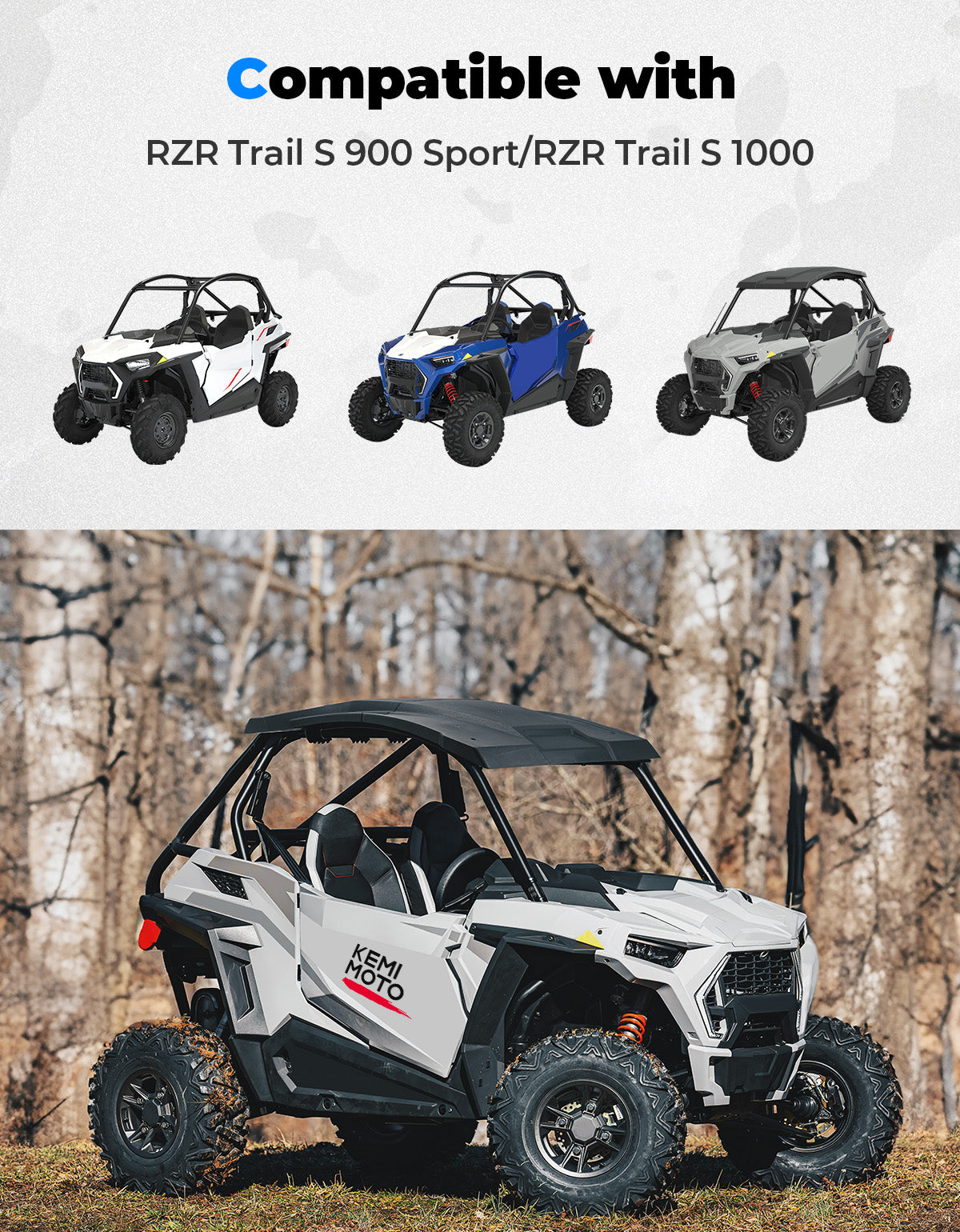 Combination Roof Top for Polaris RZR Trail S 900/1000