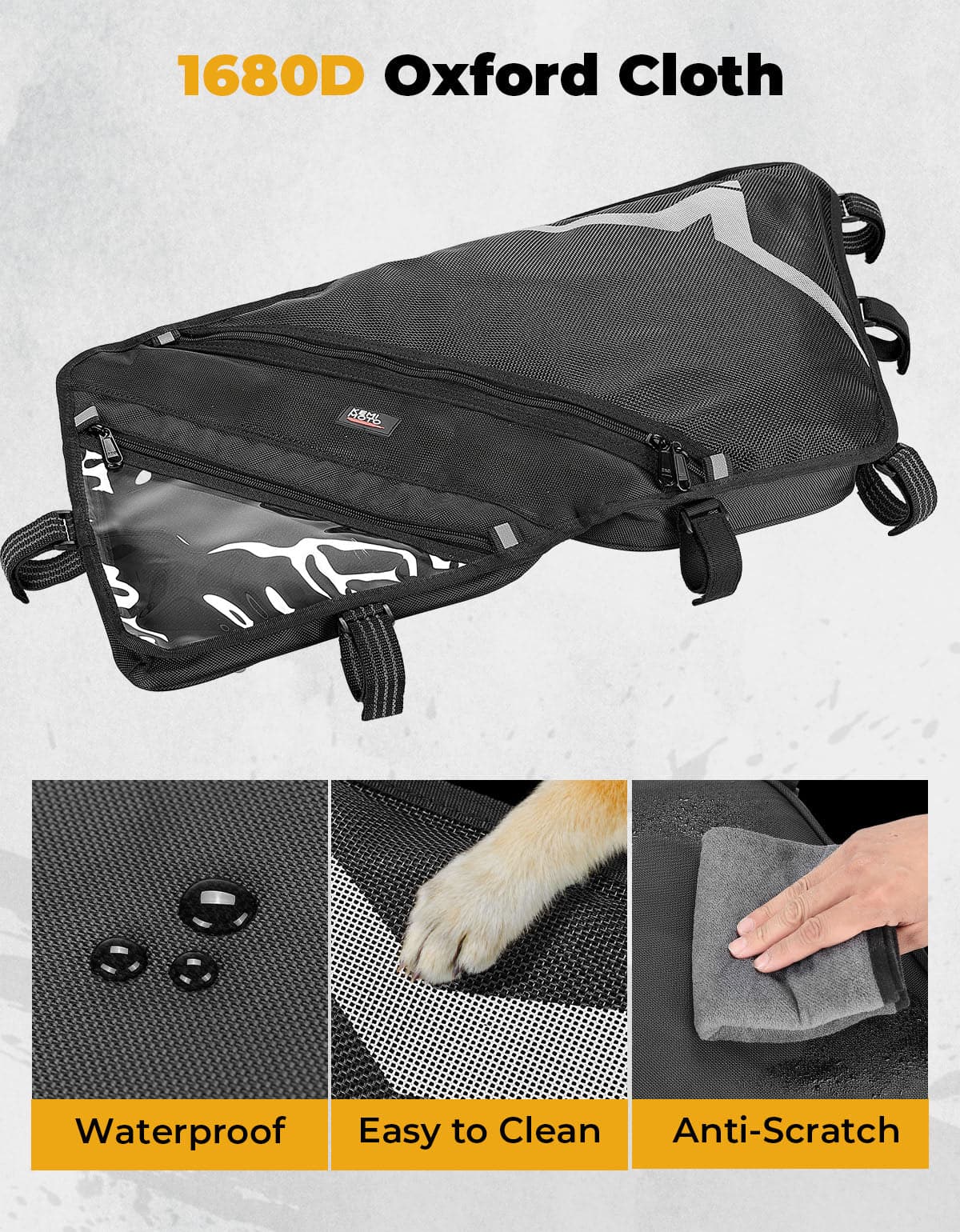 Kemimoto 1680D Waterproof Roof Bag for CFMOTO ZForce 500/800/1000