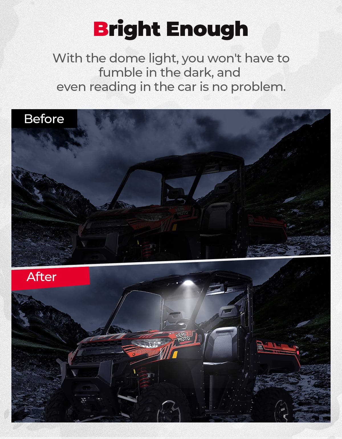 UTV Dome Light for Polaris Ranger XP 1000 2018-2026