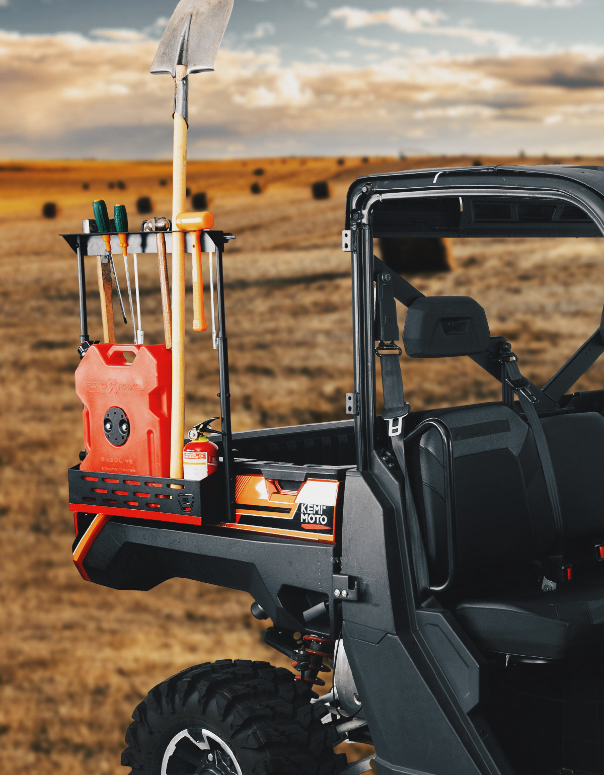 Kemimoto UTV Tool Rack for Polaris Ranger 1000/XP 1000/900 2013-2025