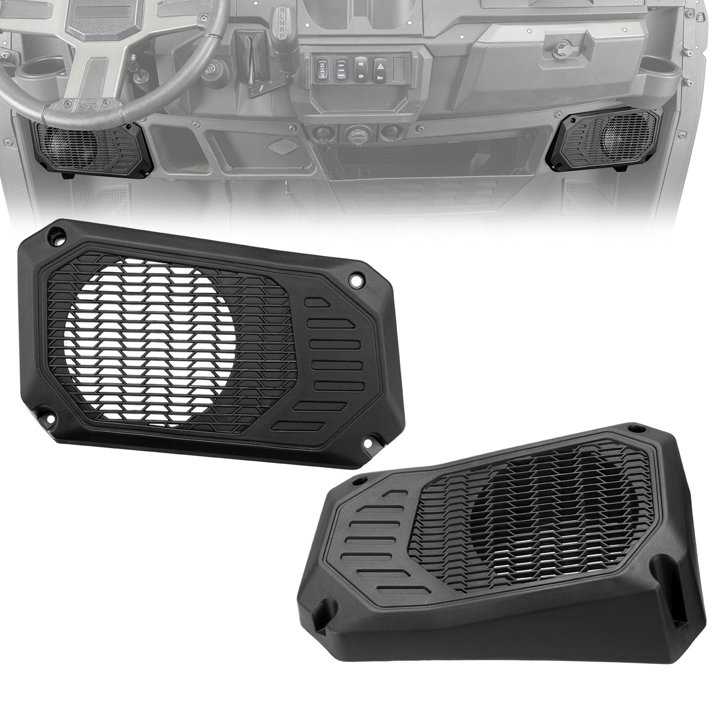 Kemimoto Under-Dash Speaker Pods for Polaris Ranger XP 1000 2018-2025