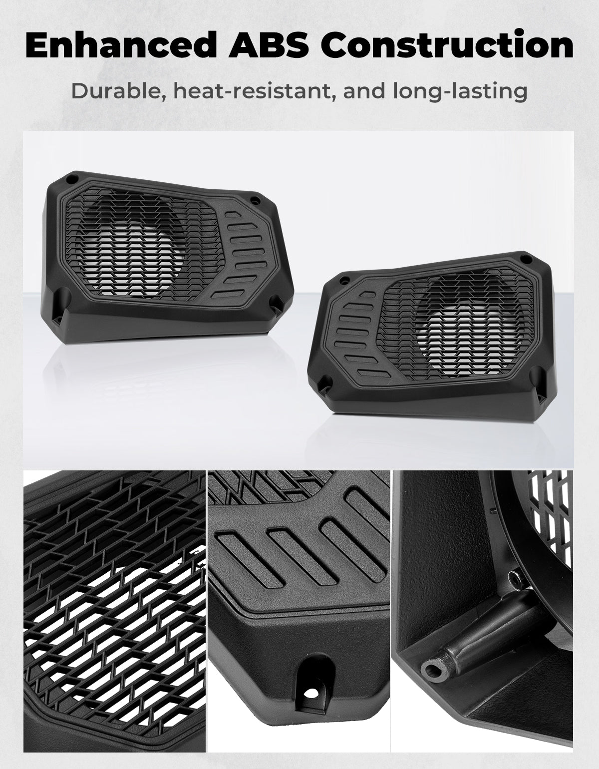 Kemimoto Under-Dash Speaker Pods for Polaris Ranger XP 1000 2018-2025