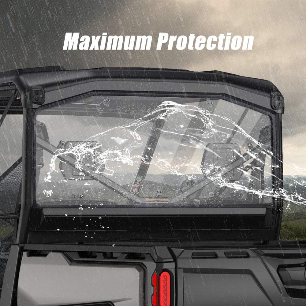 Kemimoto Polycarbonate Rear Windshield for Can‑Am Defender HD5/8/10 Max