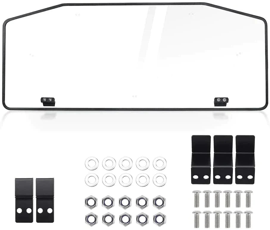 Kemimoto Rear & Front Vented Full Windshield for Can‑Am Defender