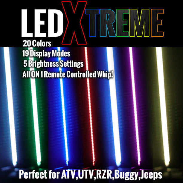 4' LED Whip Xtreme Single Whip