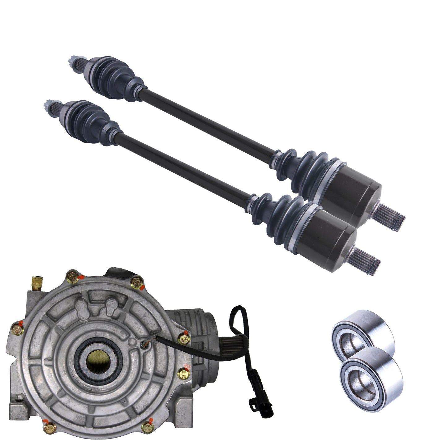 4XPRO Polaris Ranger 1000 Front Differential Axles & Wheel Bearings Bundle