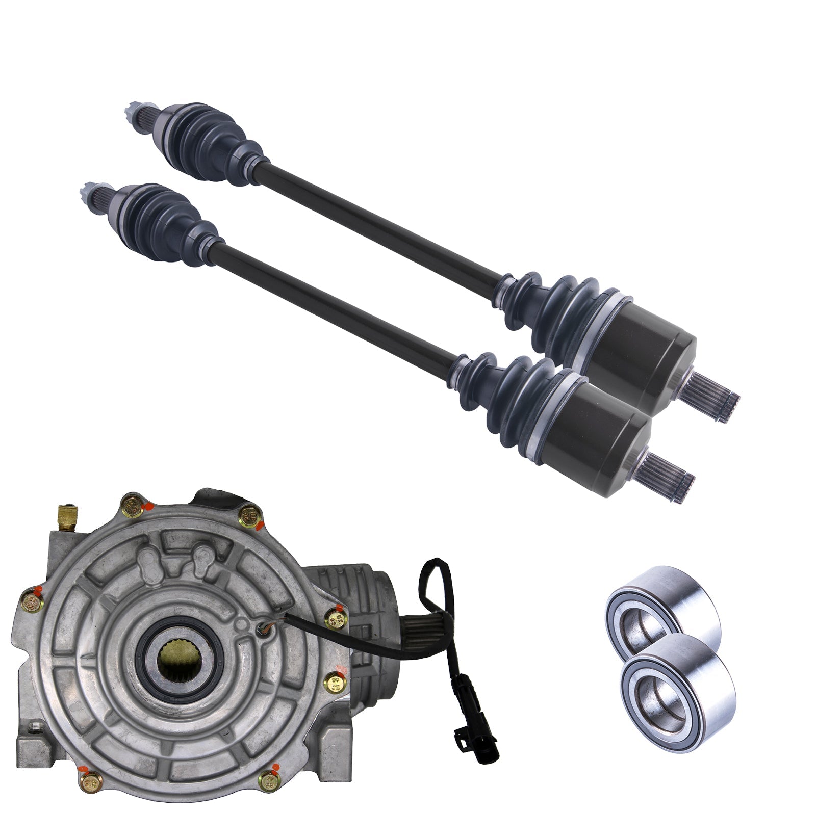 4XPRO Polaris Ranger 1000 Front Differential Axles & Wheel Bearings Bundle